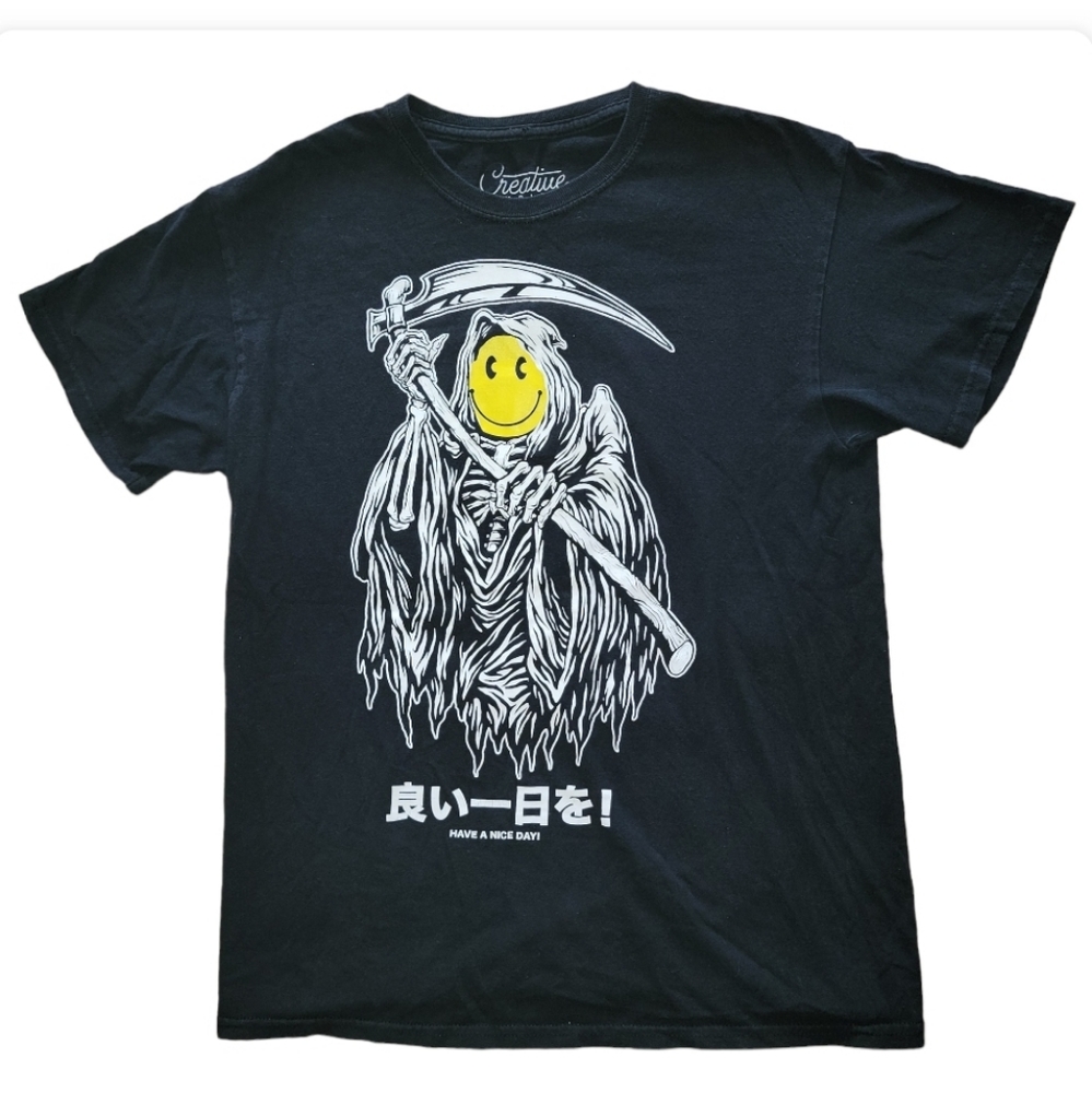 2018 Creative Empire (Have A Nice Day) Grim Reaper Tshirt Men's Size Medium